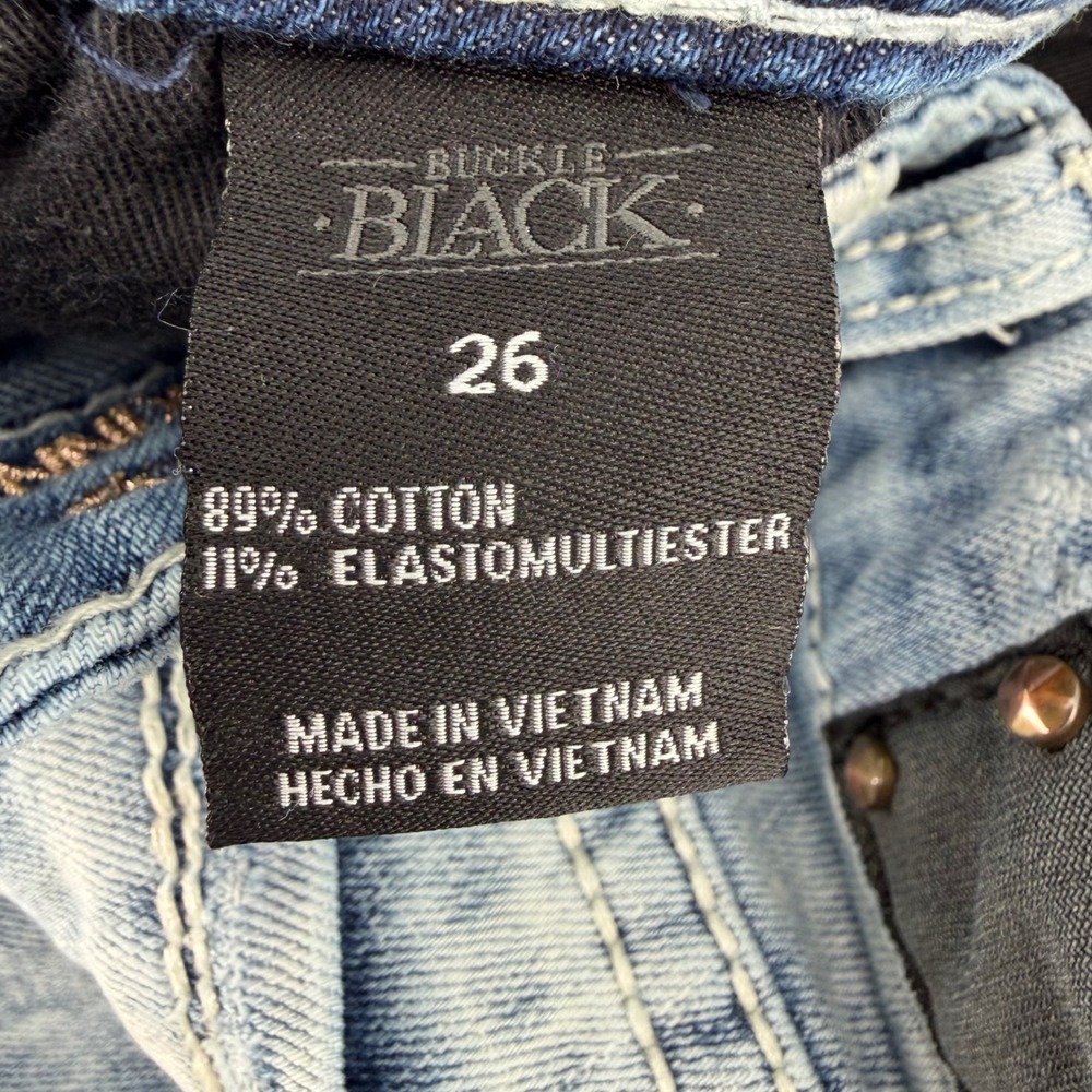 Buckle Black Skinny Jeans Women 26 Blue Fit No. 236 Distressed BBW1011 - Picture 6 of 10